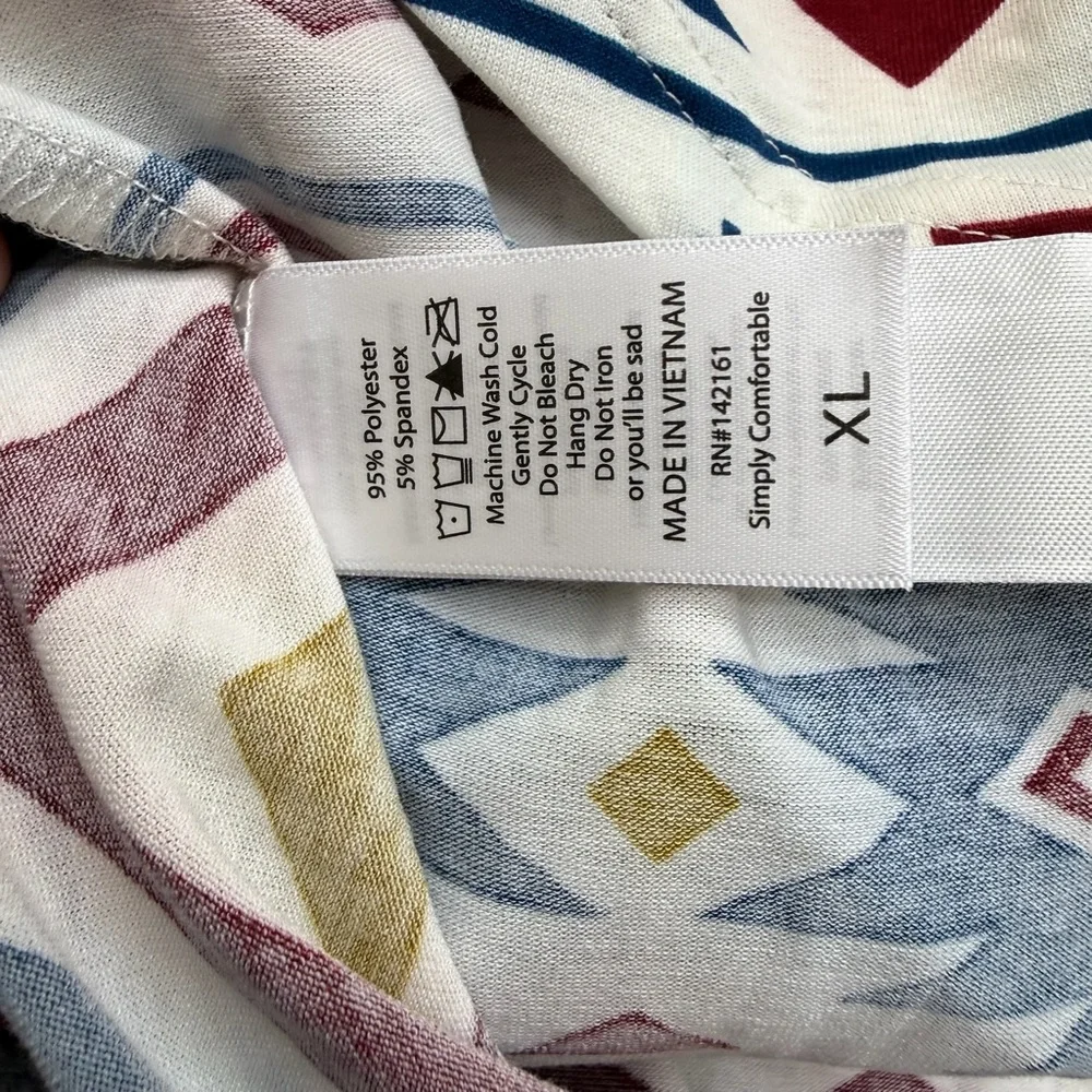 Lularoe Amber hooded shirt‎ top women's size XL aztec mid western design - Picture 10 of 14